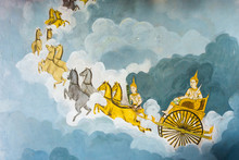 The Vintage Religion Art Of Mural Painting And Decoration On Old Wall