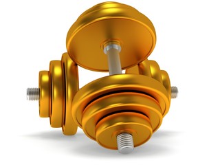 Gold Dumbbells