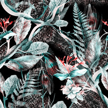 Vintage Floral Honeysuckle Pattern Free Stock Photo - Public Domain ...
