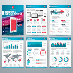 Wall Mural - infographics vector concept. set of business infographic design elements for data visualization