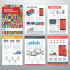 Wall Mural - infographics vector concept. set of business infographic design elements for data visualization