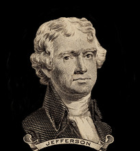 Portrait Of First U.S. President Thomas Jefferson