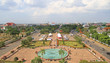 Patuxay park in Vientiane, view from the top of Victory Gate
