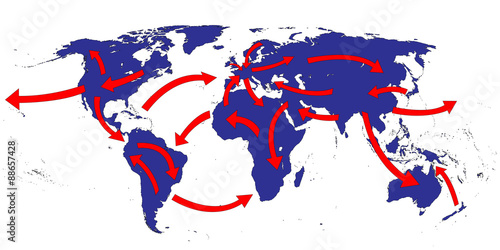 World Market Trade Routes Business Map Buy This Stock Vector And Explore Similar Vectors At Adobe Stock Adobe Stock