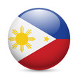 Round glossy icon of Philippines