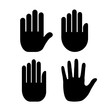 Human hand palm icon