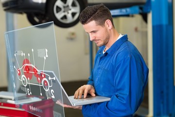 Composite image of car interface