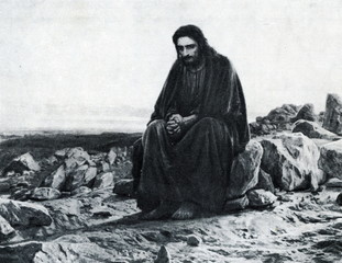 Poster - Christ in the Desert (Ivan Kramskoi, 1872)