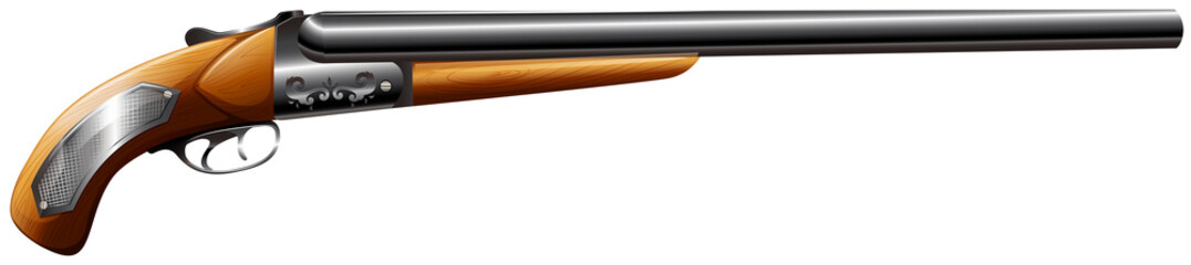 Poster - Shotgun rifle with wooden trigger