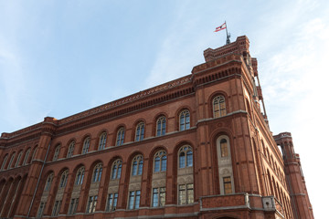 Wall Mural - red townhall berlin germany