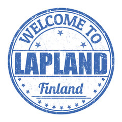 Wall Mural - Welcome to Lapland stamp