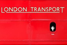 London Transport Sign On A Bus