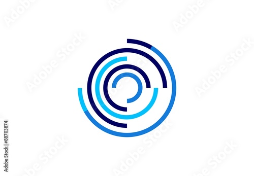 Fotografie, Obraz circle,logo,sphere,globe,stripe,floral,circular,media,business,modern symbol ico