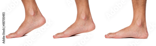 Fotomural Bare foot walking sequence up close