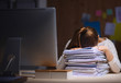 © shefkate - Office life. Young woman sleeping at workplace