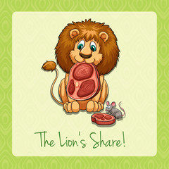 Poster - English idiom lion's share