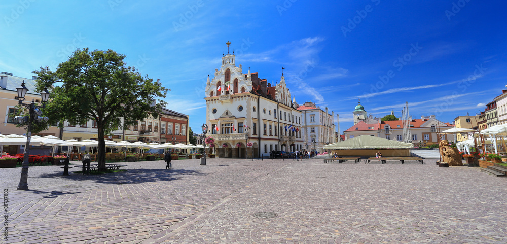 Rzeszow / the old town squere - obrazy, fototapety, plakaty 