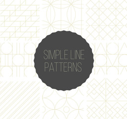 Wall Mural - Seamless simple line geometric patterns. 