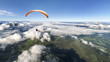 Two-seater paraglider above the clouds