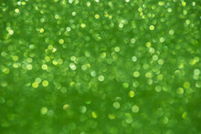 Defocused Abstract Green Lights Background