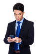 © leungchopan - Asian young businessman use of the tablet pc