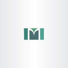 Dark Green Letter M Logo Vector Symbol