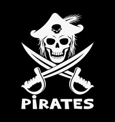 Poster - Vector sign. Pirates.