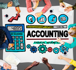 Canvas Print - Accounting Finance Money Banking Business Concept