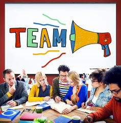 Wall Mural - Team Teamwork Corporate Partnership Collaboration Concept