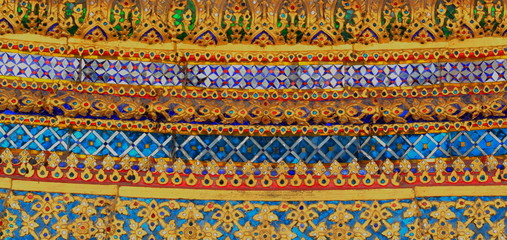 Wall Mural - colorful mosaic pattern at Temple