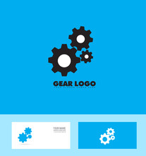 Blue Black Gear Logo Concept