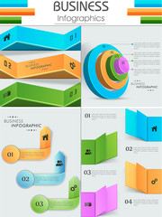 Wall Mural - Stylish business infographic layout.