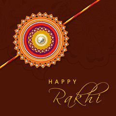 Poster - Beautiful rakhi for Raksha Bandhan celebration.