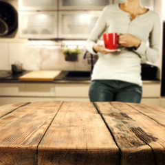 desk in kitchen room 