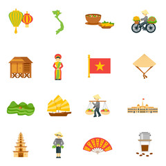 Wall Mural - Vietnam Icons Set