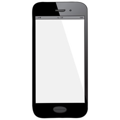 Sticker - mobile phone hand drawn vector illustration isolated on white background.