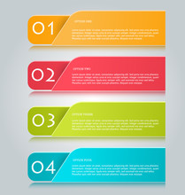 Business Infographics Tabs Template For Presentation, Education, Web Design, Banners, Brochures, Flyers. Vector Illustration.