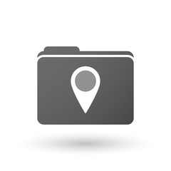 Poster - Isolated folder icon with a map mark