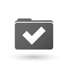 Poster - Isolated folder icon with a check mark