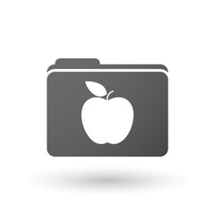 Canvas Print - Isolated folder icon with an apple