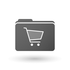 Poster - Isolated folder icon with a shopping cart