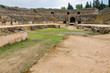 Ruins of the Roman amphitheater of Merida, tourism in Spain