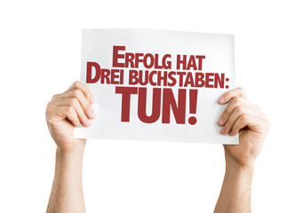 Success Has Three Letters: Do (in German) card