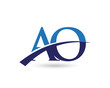 AO Logo Letter Swoosh