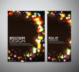 Wall Mural - Abstract round frame design. Brochure business design template or roll up. 