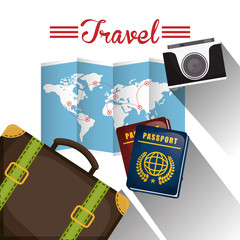 Sticker - Travel vacation design.