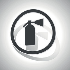 Poster - Curved fire extinguisher sign icon