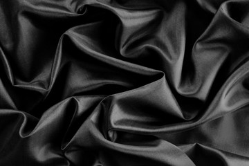 black silk fabric texture background