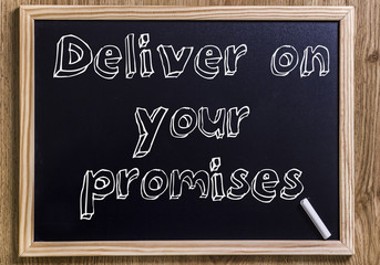 Canvas Print - Deliver on your promises