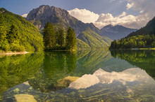 Alpejskie Jezioro W Alpach Julijskich-Lago Del Predil
